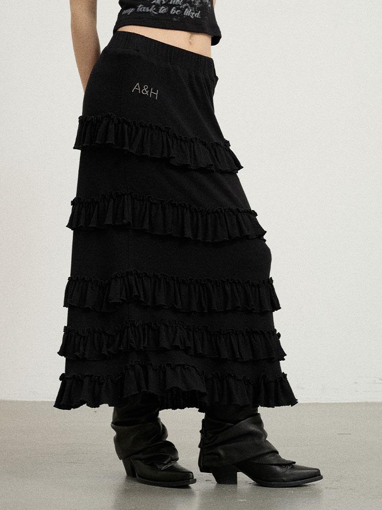 Achihara Summer A-Line Pleated Midi Skirt Dresses