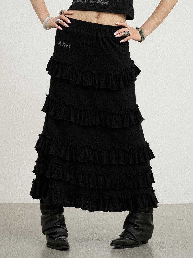 Achihara Summer A-Line Pleated Midi Skirt Dresses