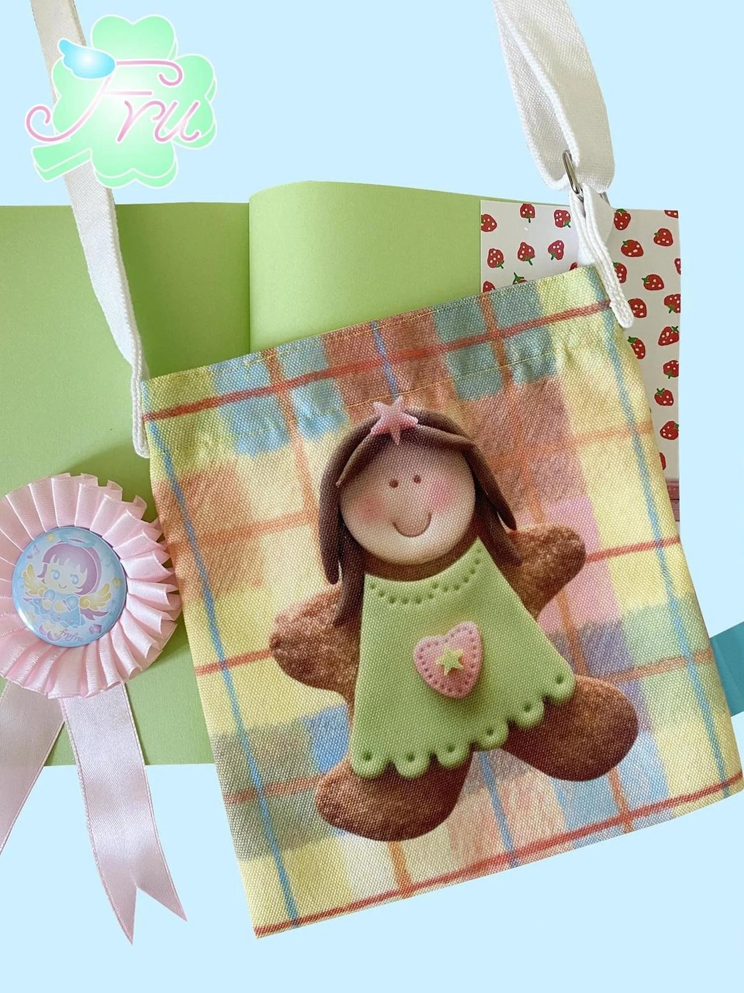 Summer Cute Cotton Candy Dual Sided Canvas Tote For Women