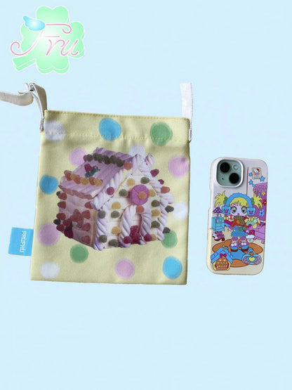 Summer Cute Cotton Candy Dual Sided Canvas Tote For Women