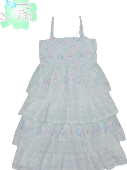 Frufru Gulu Summer Drip Print Sweet Sundress