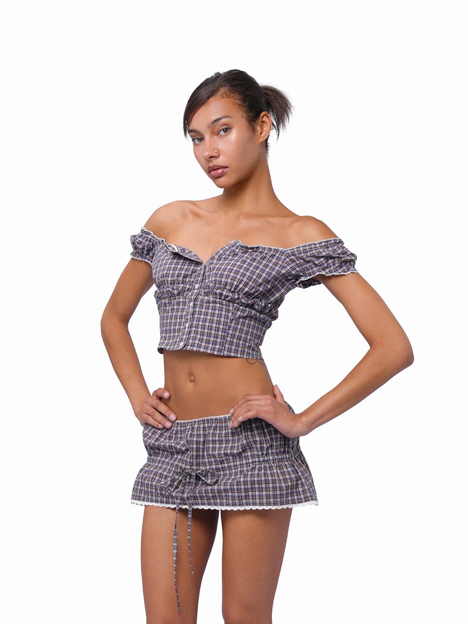 SweetChilling Summer Farmhouse Style High-Waist Shirt Vest Skirt Set