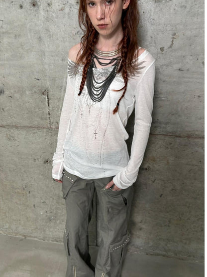 DoublePunch Summer Floral Print Slim Long Sleeve Sunshirt T-Shirt