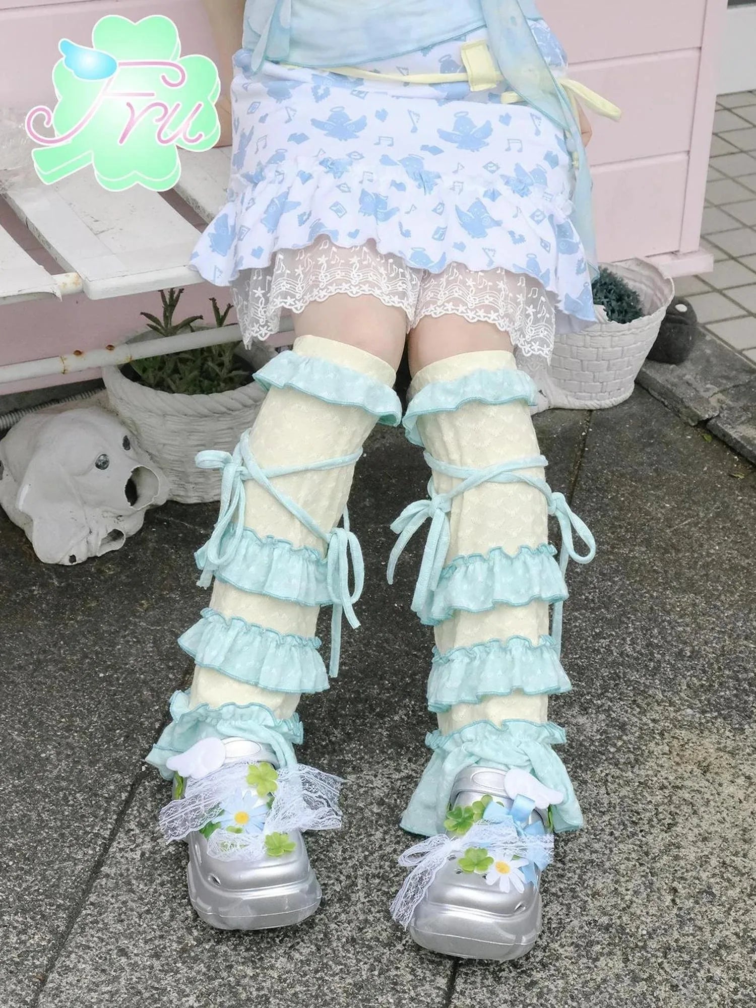 Summer Lace Sweet Girl Socks Green