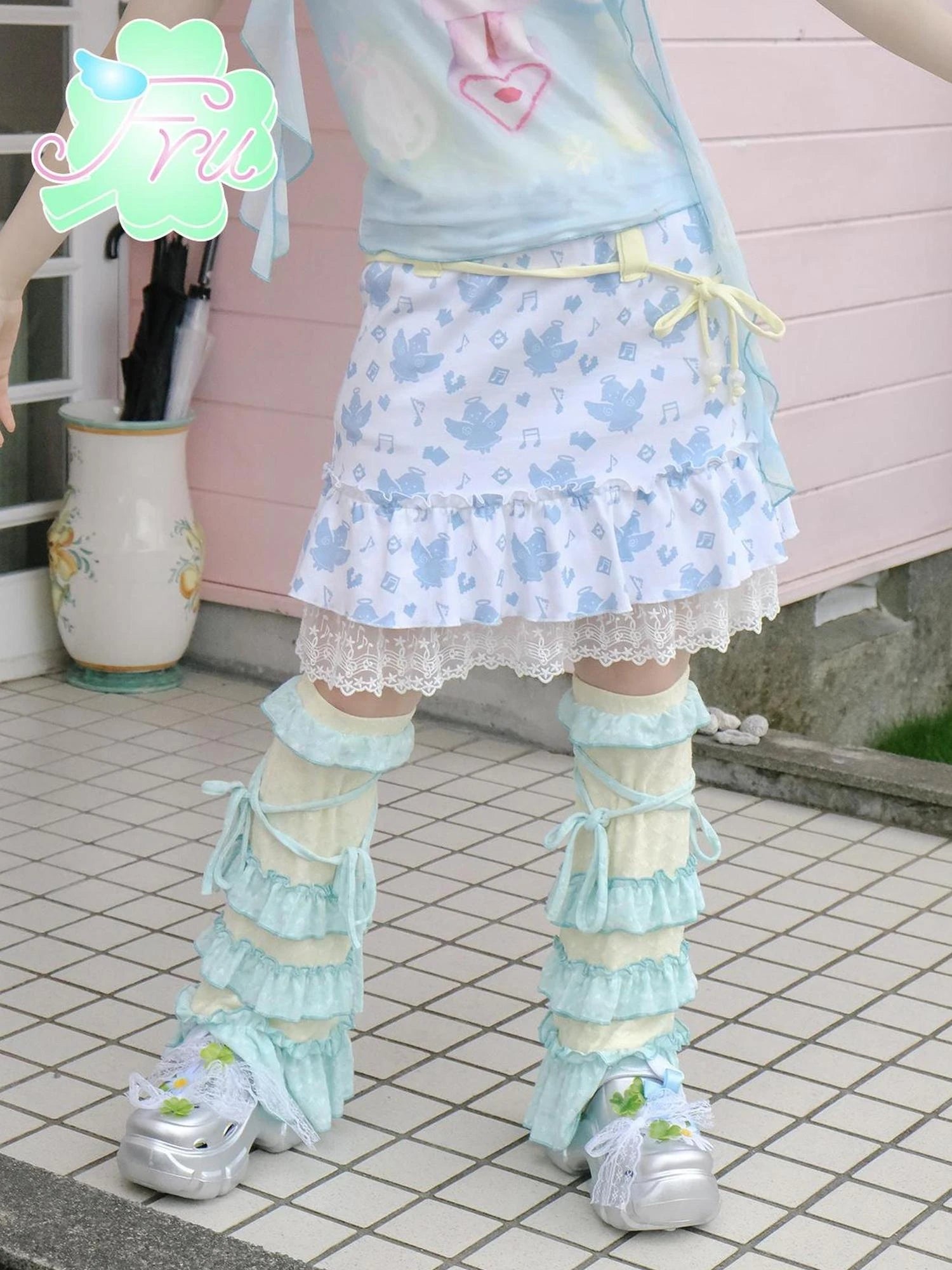 Summer Lace Sweet Girl Socks Green