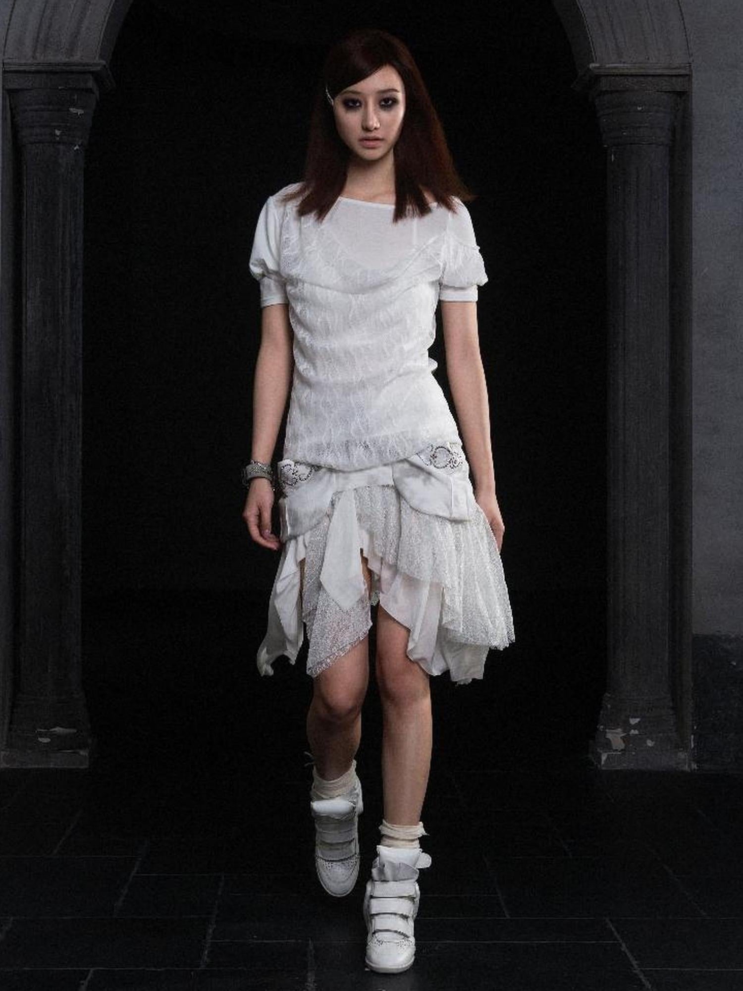 ARIADNAw Summer Lace Trim Peplum Tee With Puff Sleeves