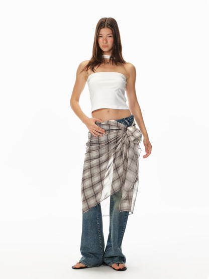 STRIKE A POSE Summer New Floral Print Brown White Scarf For Women