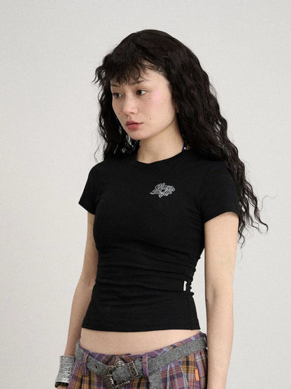 Summer Slim Fit Waist Defining Cotton T-Shirt