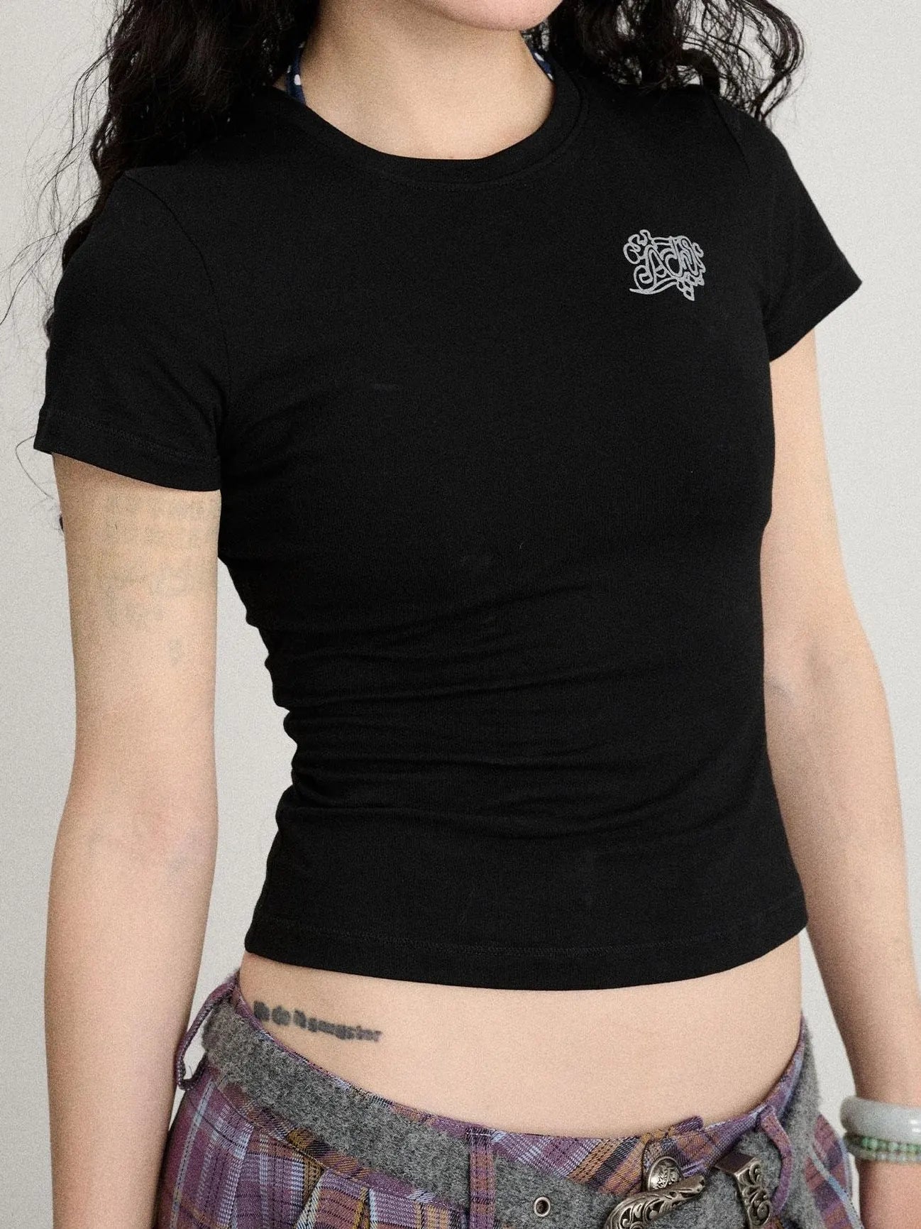 Summer Slim Fit Waist Defining Cotton T-Shirt
