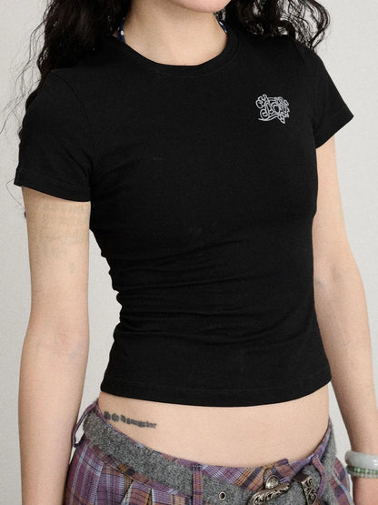 Summer Slim Fit Waist Defining Cotton T-Shirt