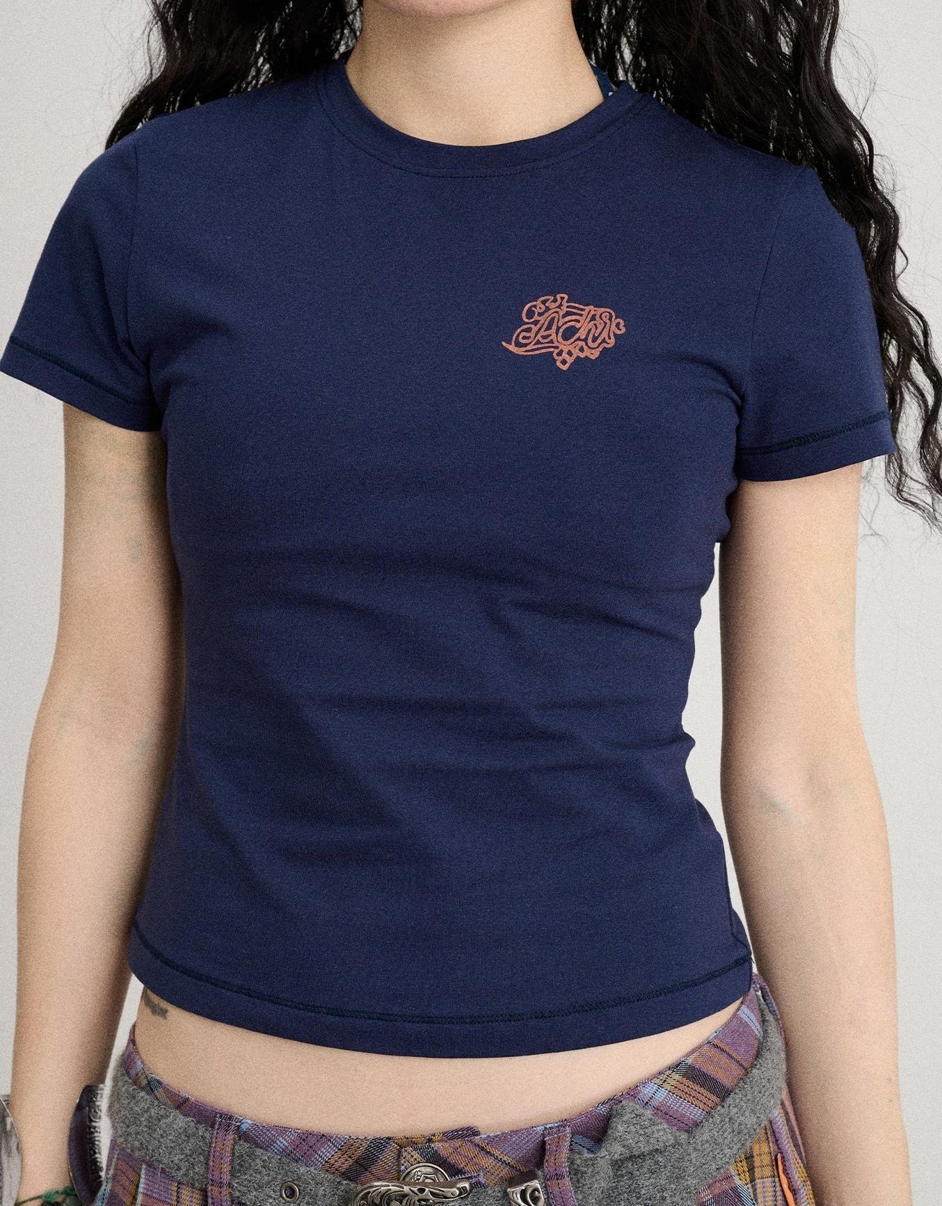 Achihara Summer Slim Fit Waist Defining Cotton T Shirt