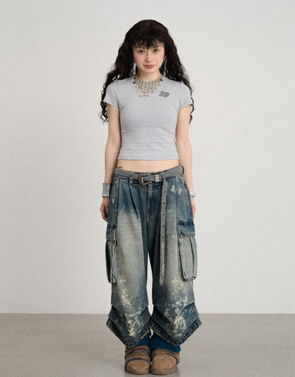Achihara Summer Slim Fit Waist Defining Cotton T Shirt