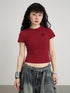 Achihara Summer Slim Fit Waist Defining Cotton T Shirt