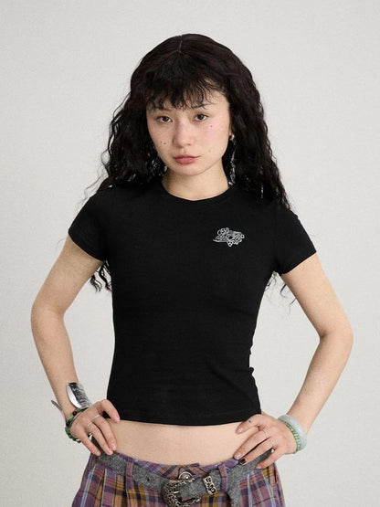 Summer Slim Fit Waist Defining Cotton T-Shirt