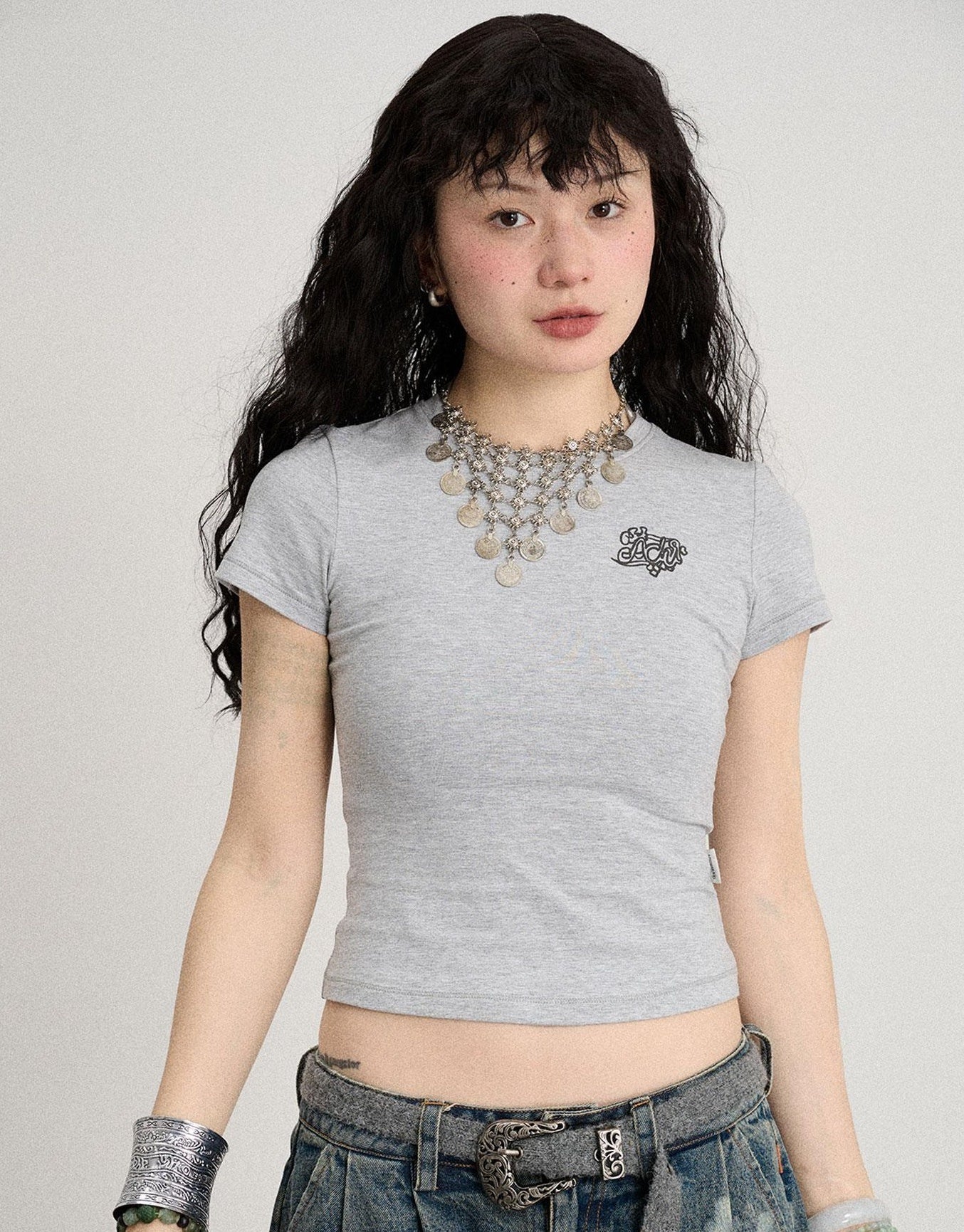 Achihara Summer Slim Fit Waist Defining Cotton T Shirt