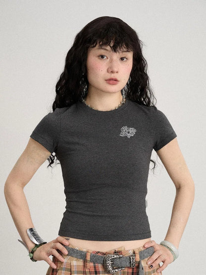 Summer Slim Fit Waist Defining Cotton T-Shirt