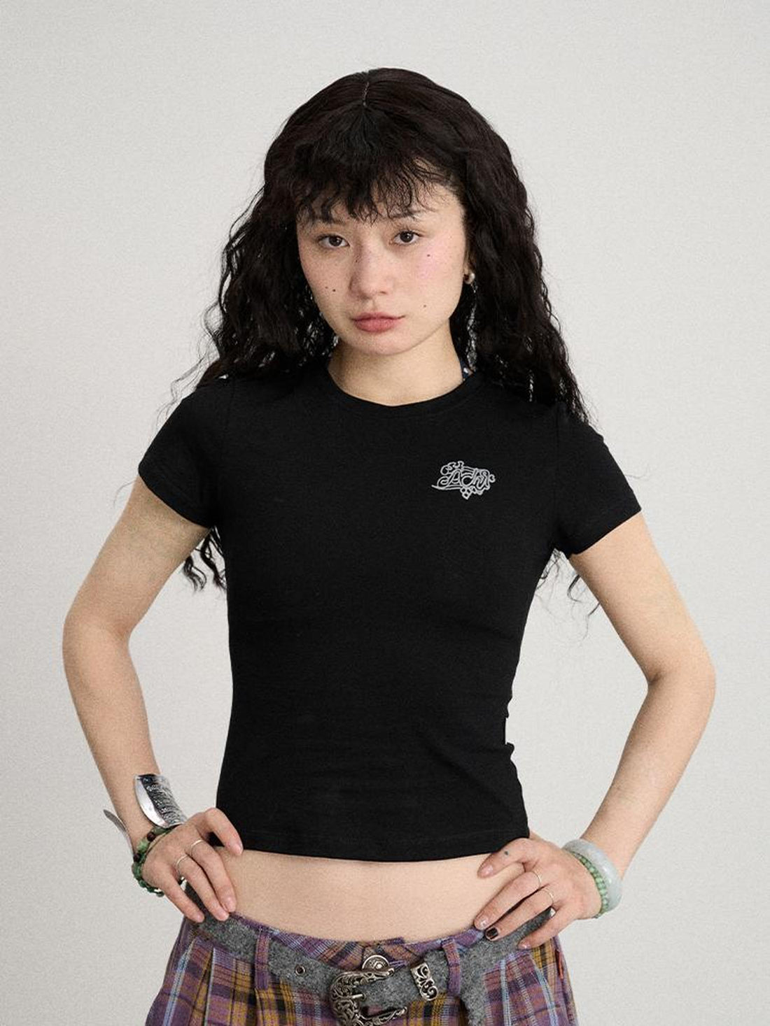 Achihara Summer Slim Fit Waist Defining Cotton T Shirt