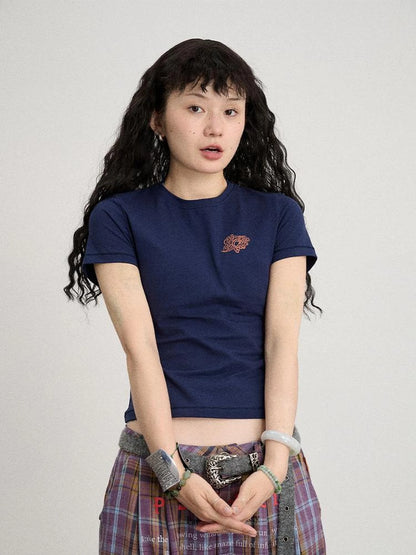 Summer Slim Fit Waist Defining Cotton T-Shirt