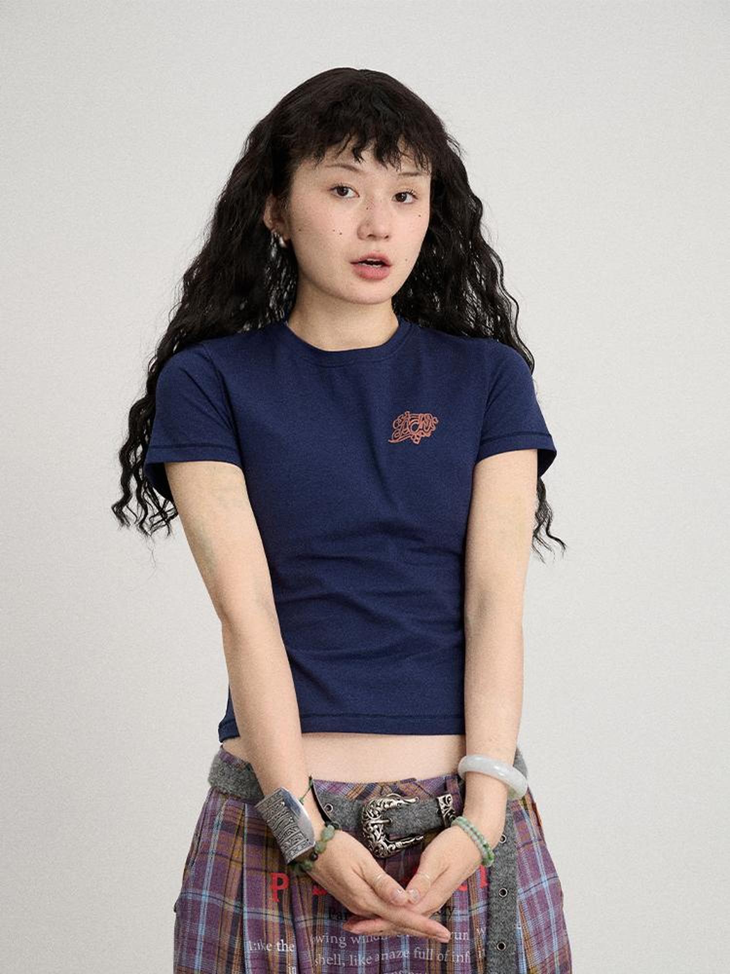 Achihara Summer Slim Fit Waist Defining Cotton T Shirt