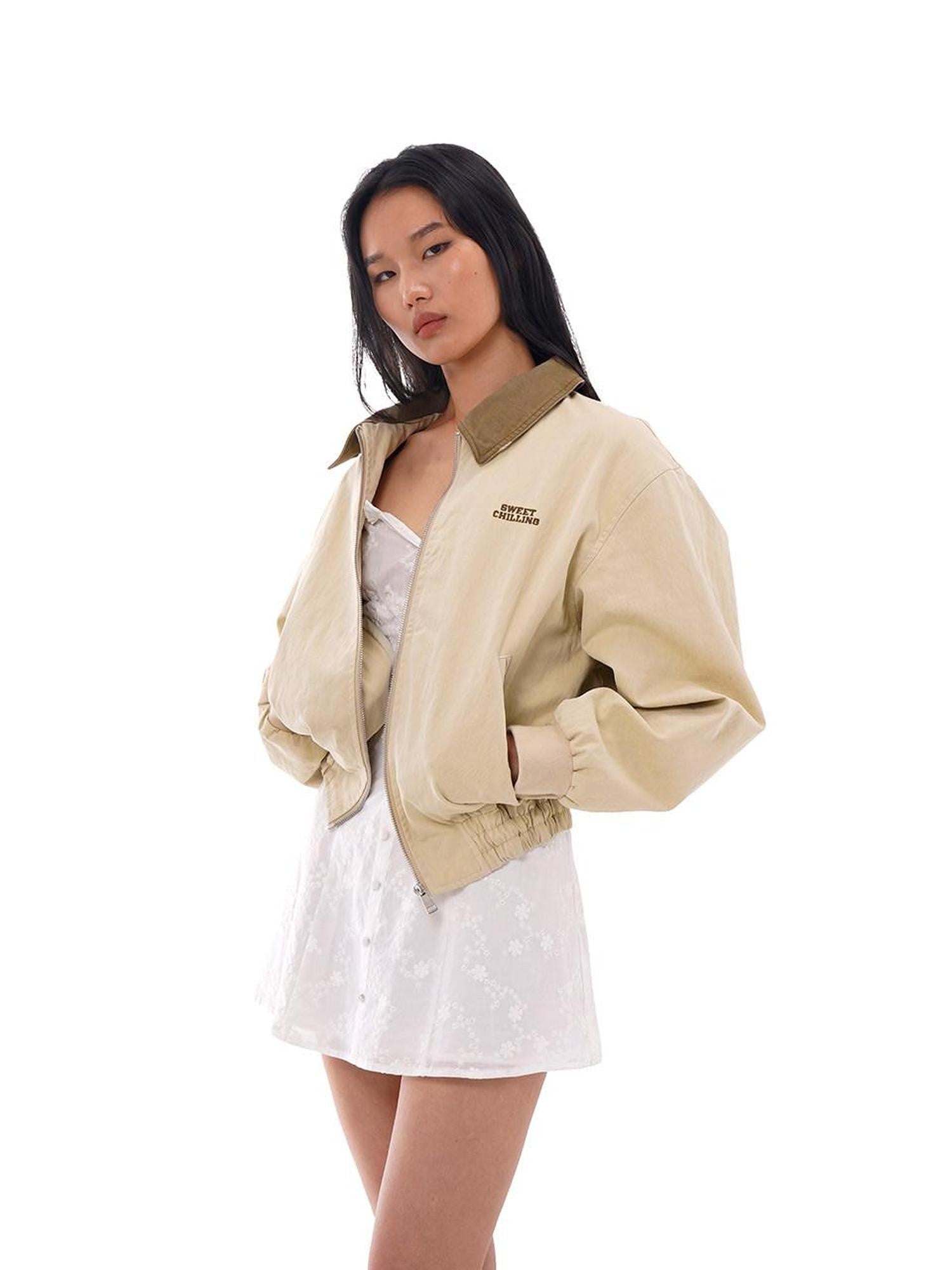SweetChilling Adjustable Hem Boyfriend Harrington Women&