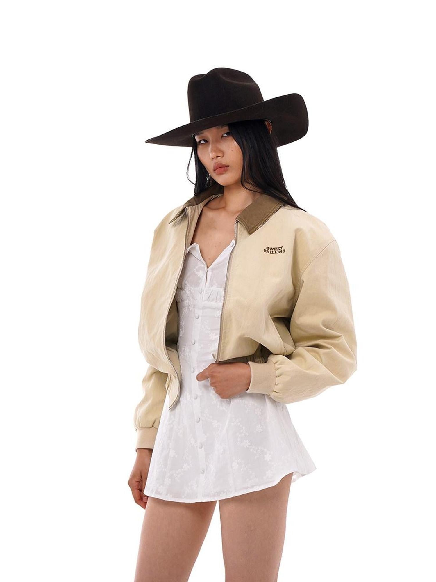 SweetChilling Adjustable Hem Boyfriend Harrington Women&