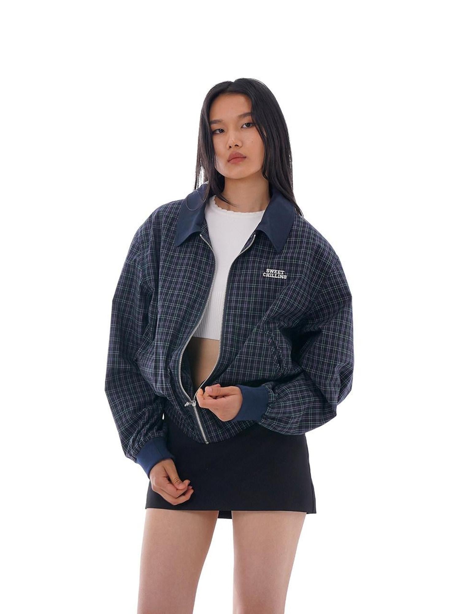 SweetChilling Adjustable Hem Boyfriend Harrington Women&