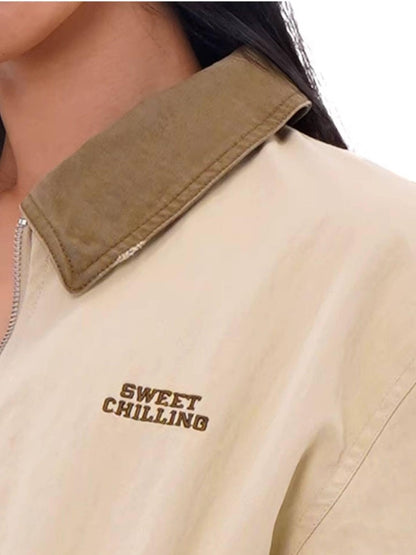 SweetChilling Adjustable Hem Boyfriend Harrington Women&