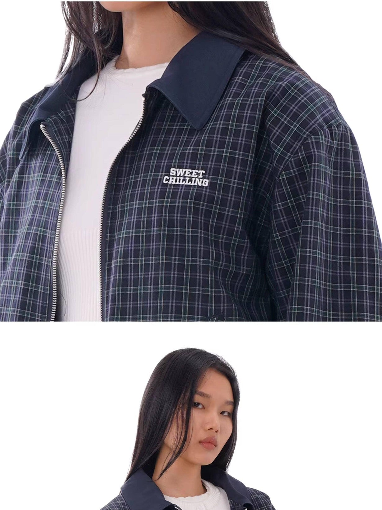 SweetChilling Adjustable Hem Boyfriend Harrington Women&
