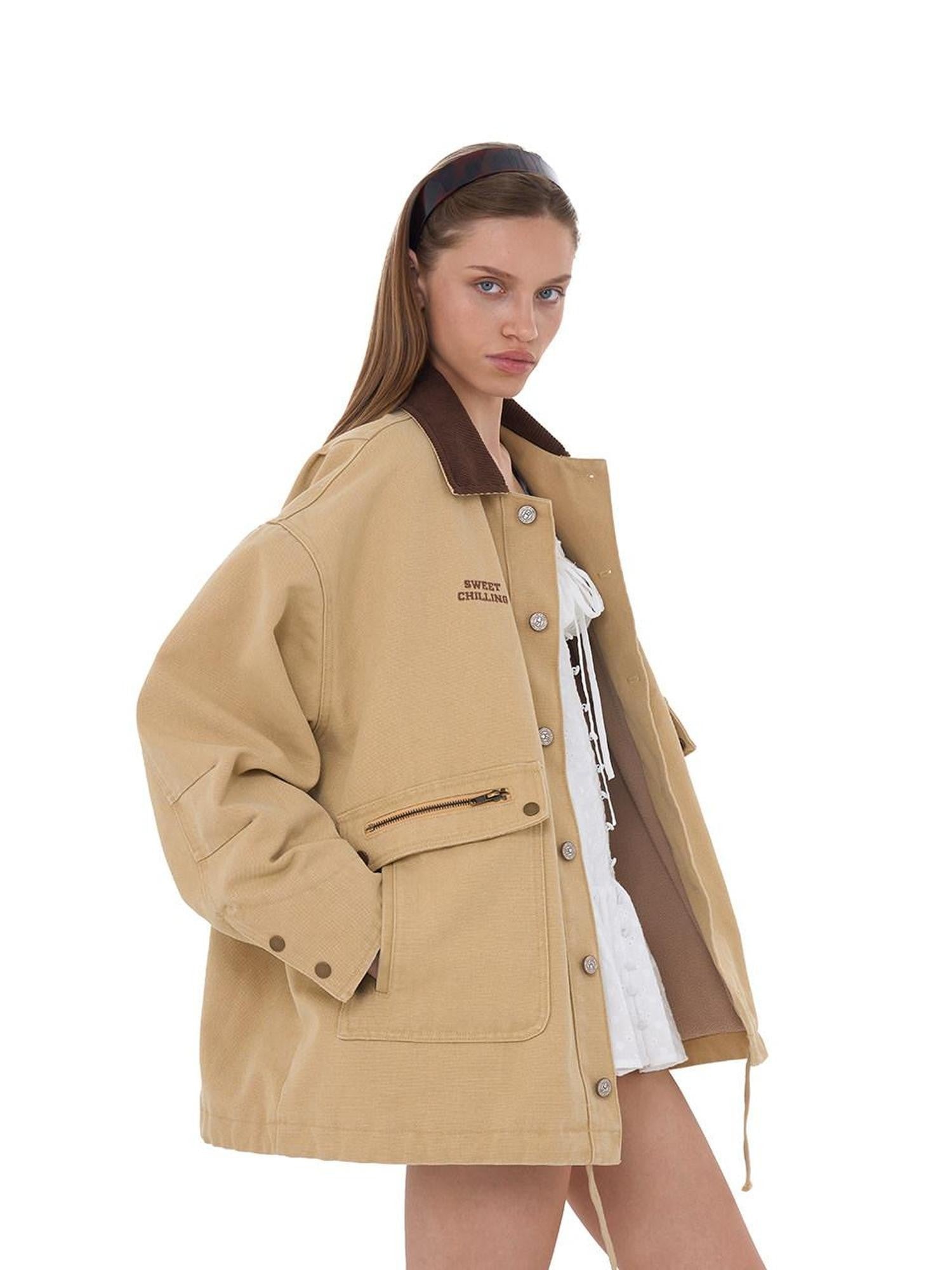 SweetChilling American Vintage Heavy Duty Fleece Lined Convertible Hem Women&
