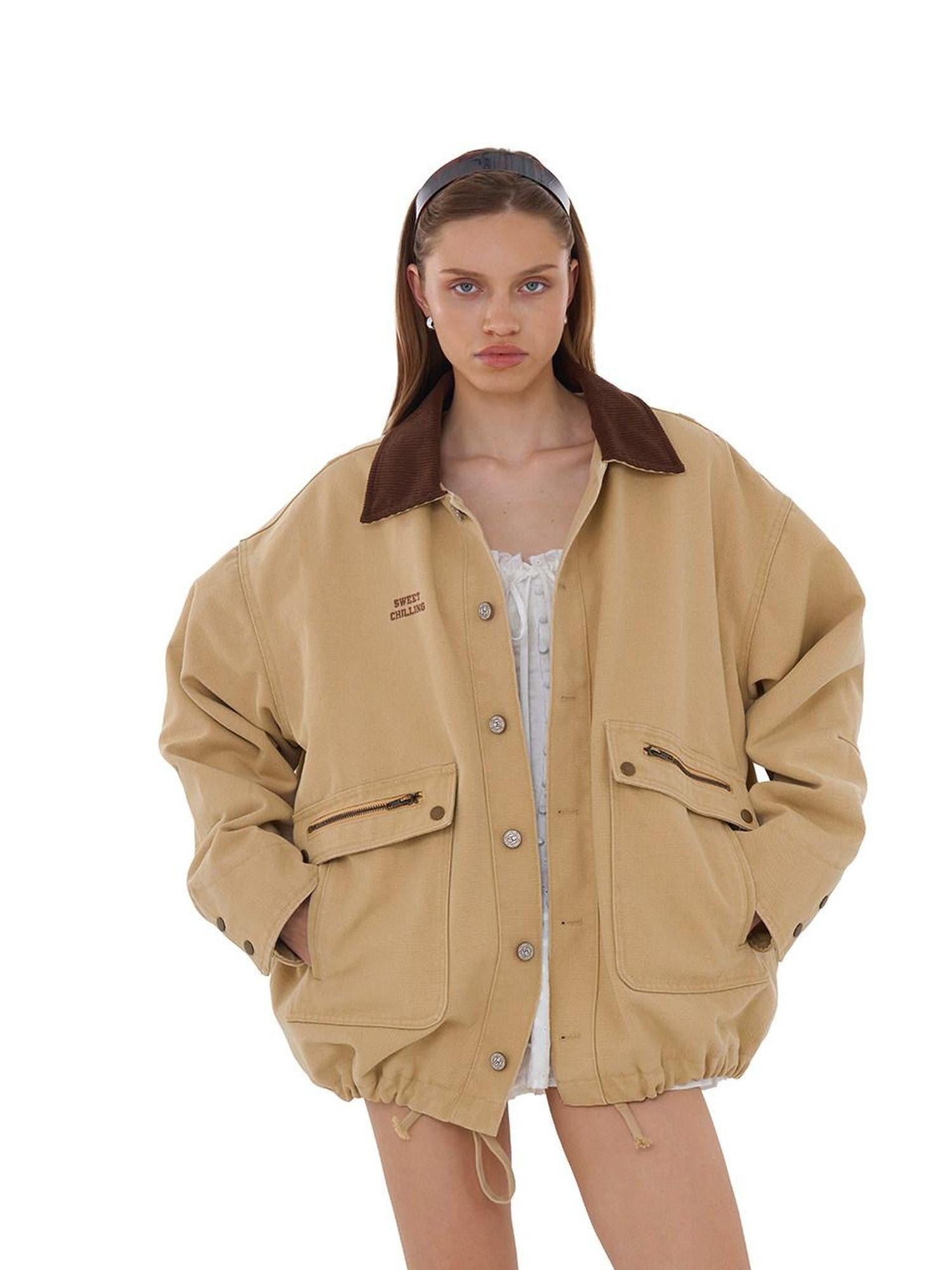 SweetChilling American Vintage Heavy Duty Fleece Lined Convertible Hem Women&