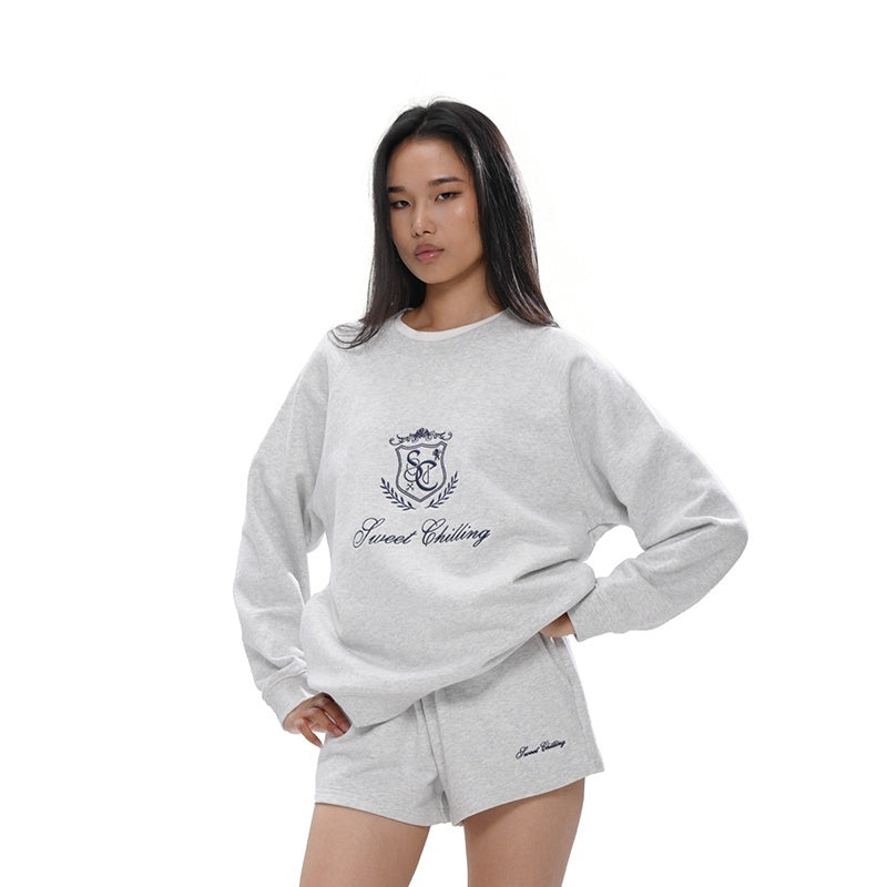 SweetChilling_Applique_Embroidered_Crewneck_Pullover_Women&
