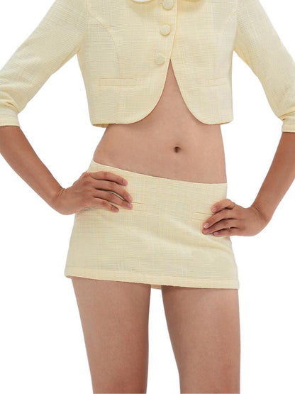 SweetChilling Asymmetric Colorblock Textured Round Neck Women&