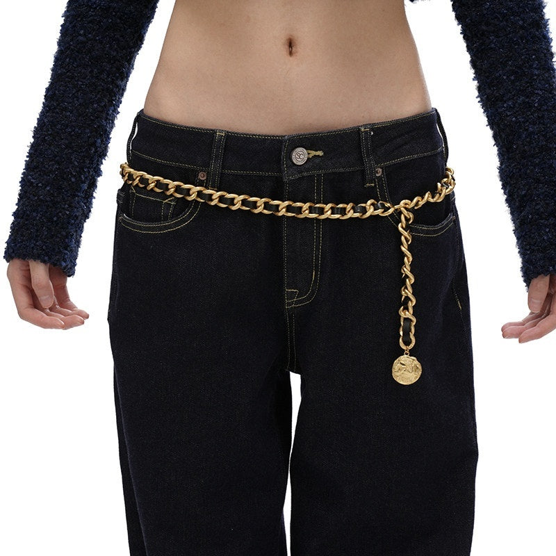 SweetChilling Black Custom Roman Coin Heavily Embellished Women&