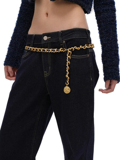 SweetChilling Black Custom Roman Coin Heavily Embellished Women&