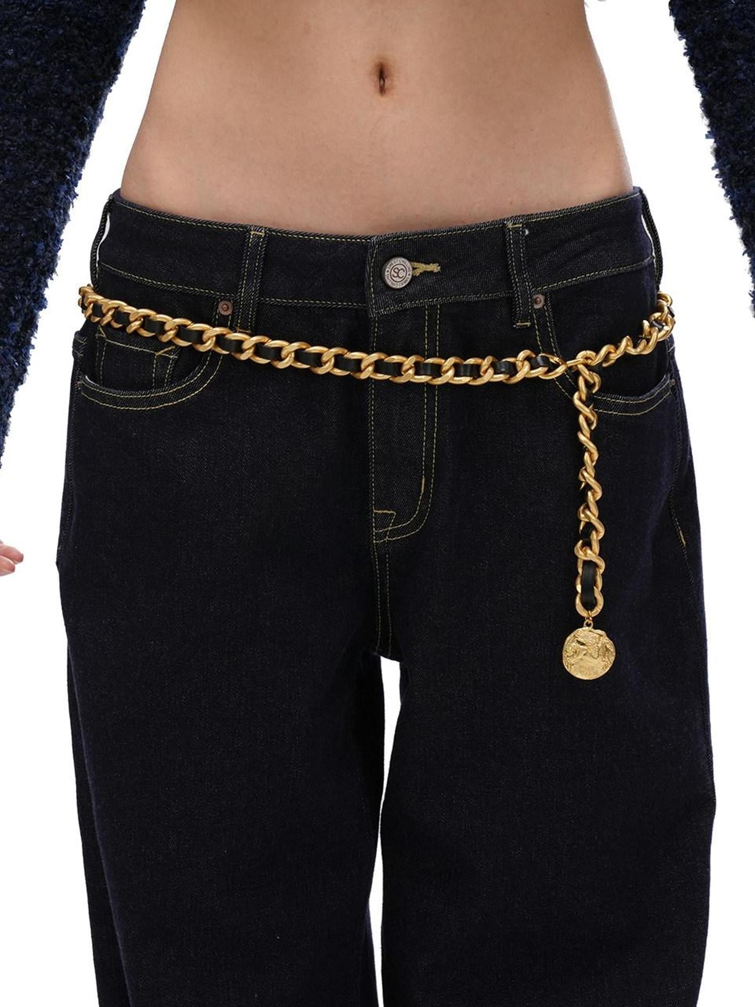 SweetChilling Black Custom Roman Coin Heavily Embellished Women&