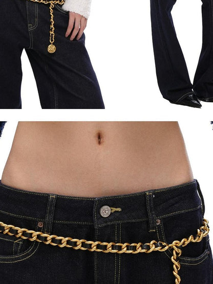 SweetChilling Black Custom Roman Coin Heavily Embellished Women&