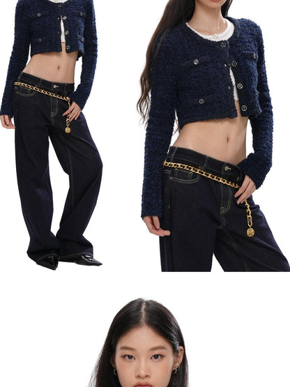 SweetChilling Black Custom Roman Coin Heavily Embellished Women&