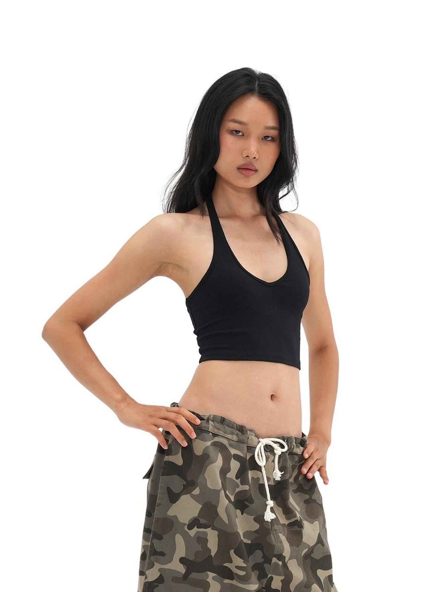 SweetChilling Black Knit Open Back Fitted Women&