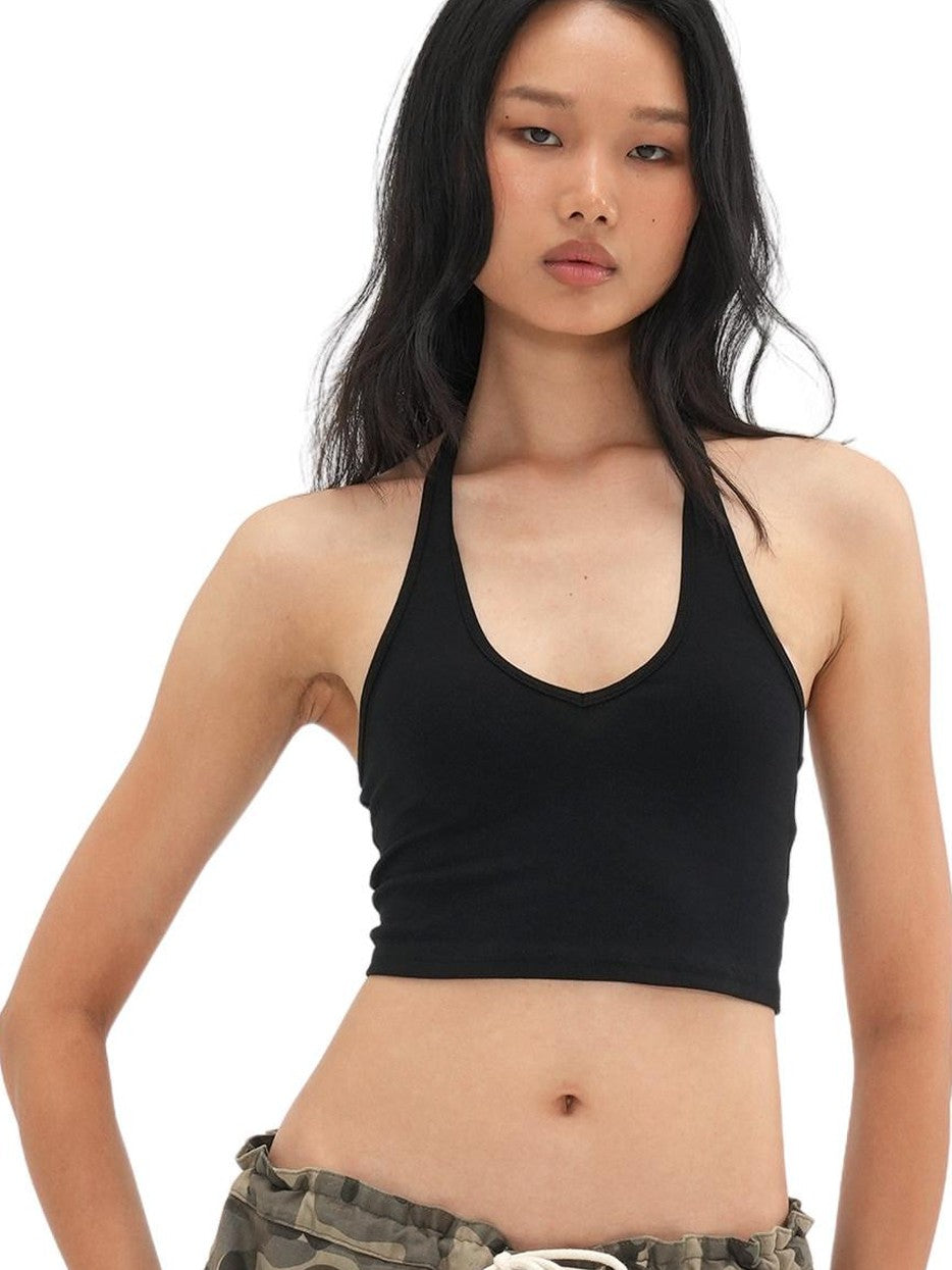 SweetChilling Black Knit Open Back Fitted Women&