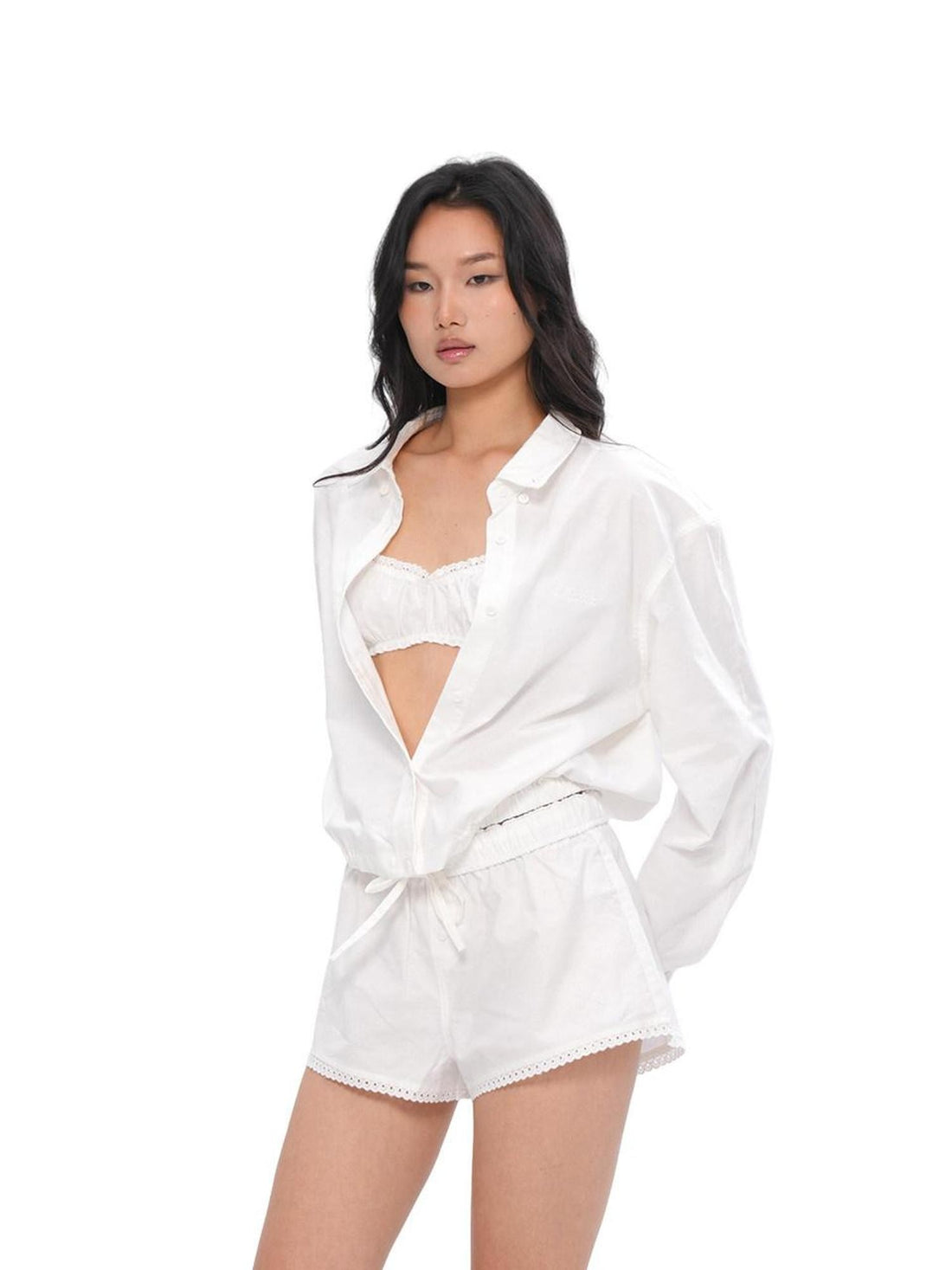 SweetChilling Blue Plaid Long Sleeve Shirt Jacket Bustier Women&