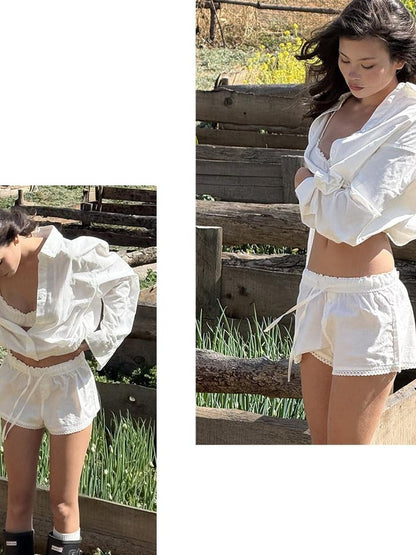SweetChilling Blue Plaid Long Sleeve Shirt Jacket Bustier Women&