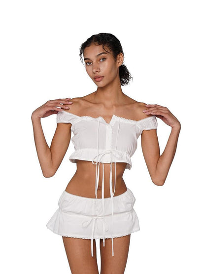 SweetChilling Boho Chic Embroidered Cropped Waist Women&