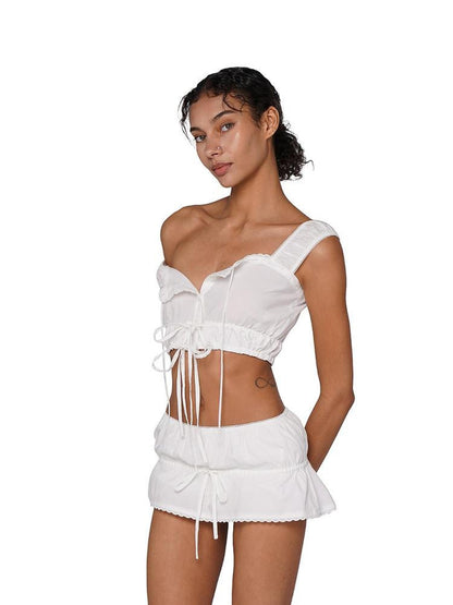 SweetChilling Boho Chic Embroidered Cropped Waist Women&