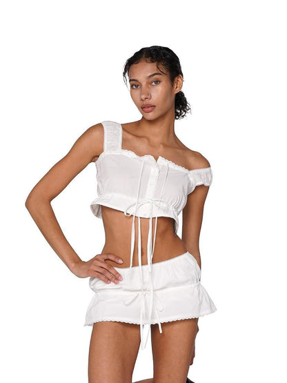 SweetChilling Boho Chic Embroidered Cropped Waist Women&