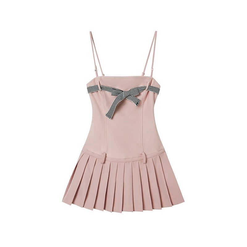 SweetChilling_Bow_Detail_Pleated_Solid_Women&