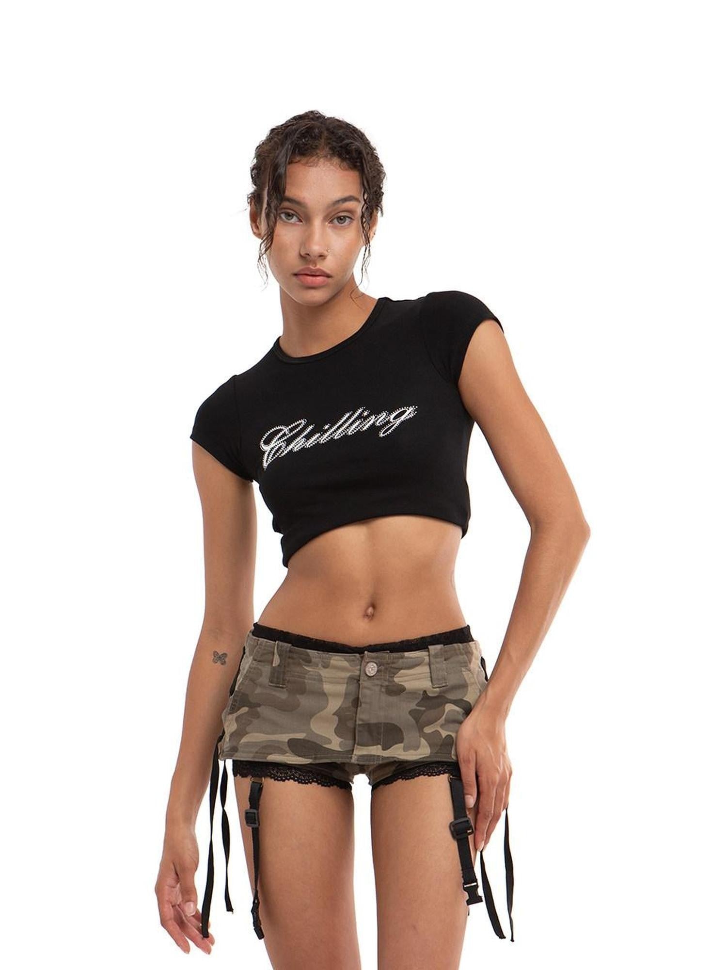 SweetChilling Camo Lace Low Waist A Line Women&