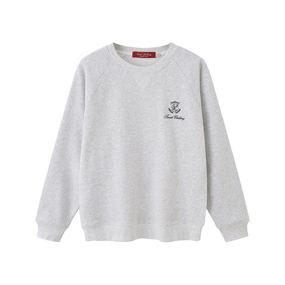 SweetChilling_Casual_Embroidered_Logo_Crewneck_Pullover_Women&