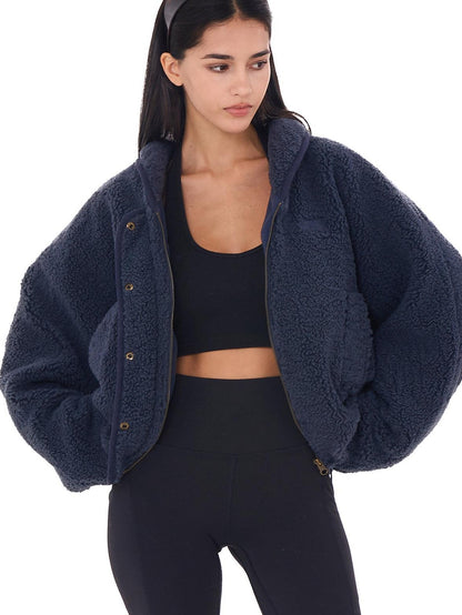 SweetChilling Casual Slouchy Cape Hooded Zipper Women&