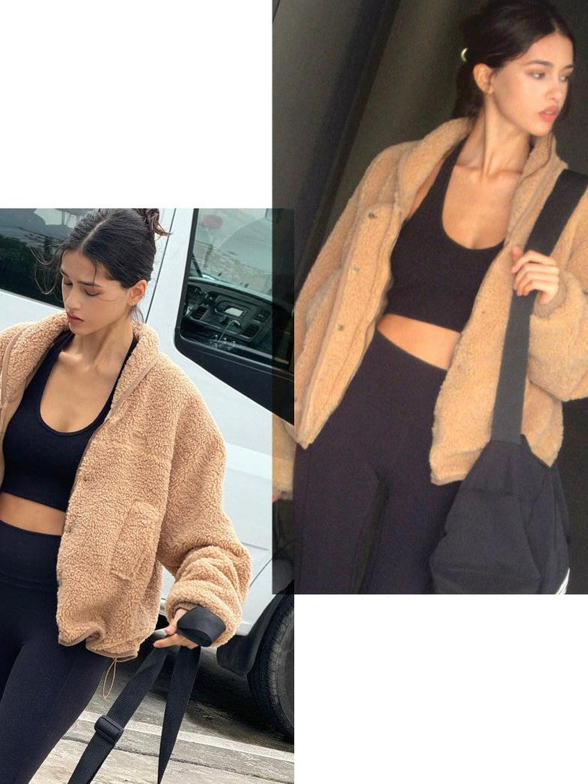 SweetChilling Casual Slouchy Cape Hooded Zipper Women&