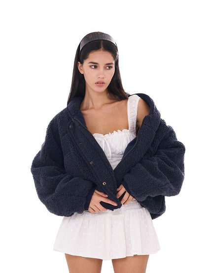 SweetChilling Casual Slouchy Cape Hooded Zipper Women&